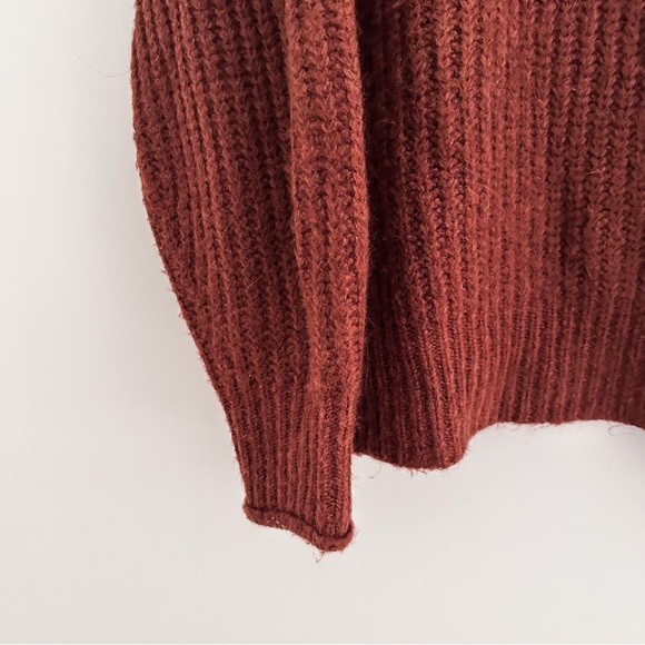 Madewell Chunky Oversized Sweater Rust Colored Cozy Cottage Cabin Core Size XL - Picture 2 of 7